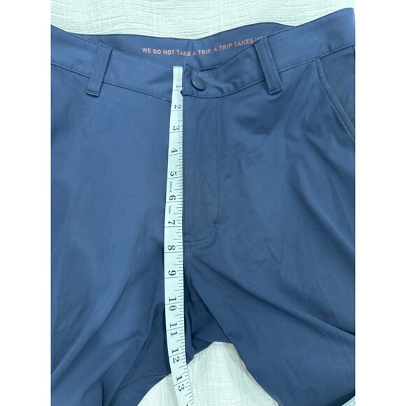 Rhone Mens 30 Navy Commuter Pro Pant Slim Chino Performance Golf Flat Front - Picture 10 of 11